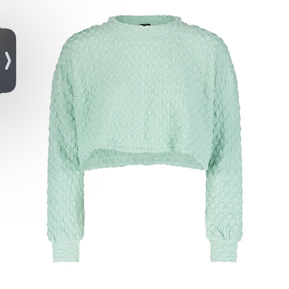 Aleeza Paris Mint Green Textured Women's crop Top - Picture 1 of 1